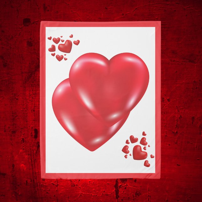 Simple Red Hearts on White Happy Valentine's Day T Duvet Cover (Creator Uploaded)