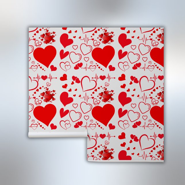 Simple Red Hearts Romantic Love On White | Wallpaper (Creator Uploaded)
