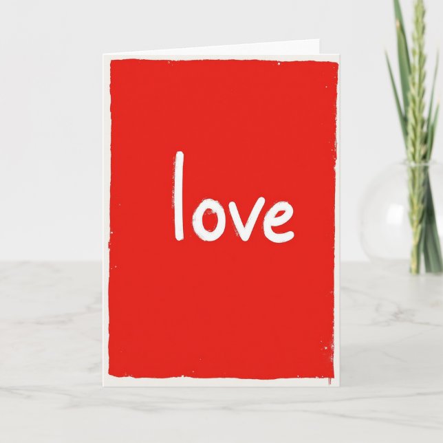 Simple Red Love Card (Front)