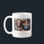 Simple Red Minimalist Photo Text Keepsake Coffee Mug<br><div class="desc">Simple Red Minimalist Photo Keepsake Stylish Coffee mug, a beautiful personalized gift for best friends, bff, family, couple, girlfriend, boyfriend, coworker, boss and more, as a trip keepsake, congratulation gifts, birthday, anniversary, Christmas one of a kind gift. Create your own custom photo coffee mug and add your own text, or...</div>