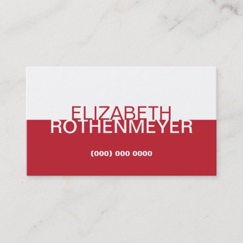 Simple Red Panel Business Card