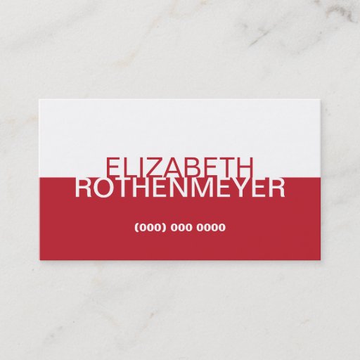 Customizable Simple Red Panel Business Card