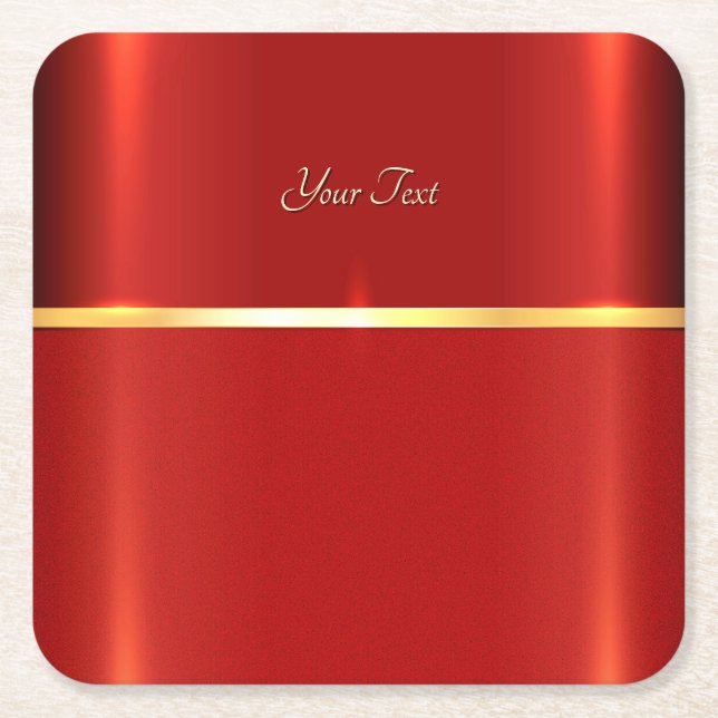 Simple Red Paper Coaster (Front)