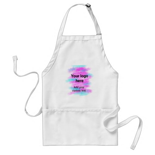 Simple red pi watercolor add your logo custom text adult apron