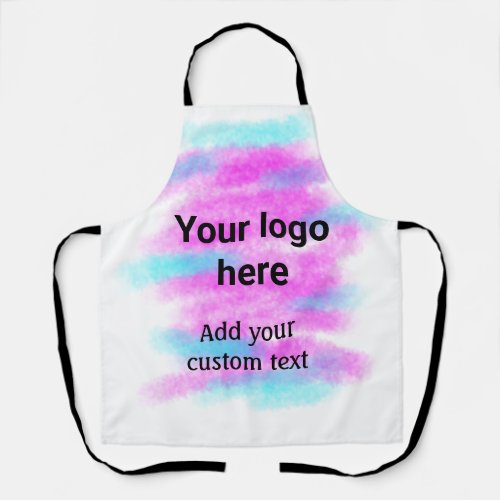 Simple red pi watercolor add your logo custom text apron