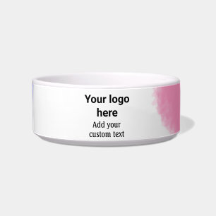 Simple red pi watercolor add your logo custom text bowl