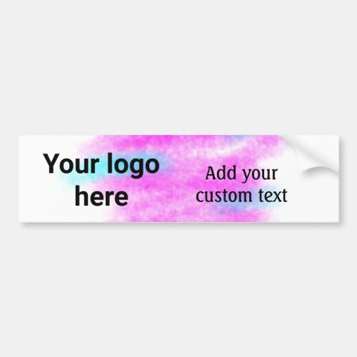 Simple red pi watercolor add your logo custom text bumper sticker