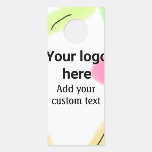 Simple red pi watercolor add your logo custom text door hanger