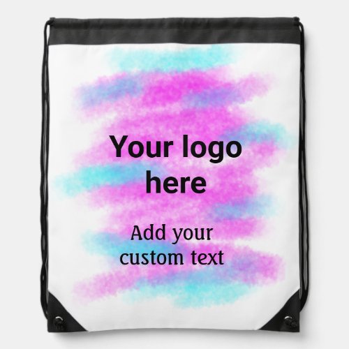 Simple red pi watercolor add your logo custom text drawstring bag
