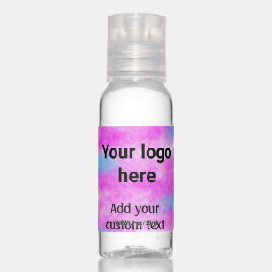 Simple red pi watercolor add your logo custom text hand sanitizer