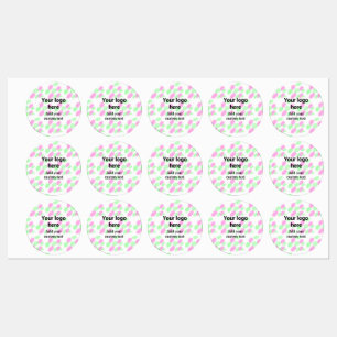 Simple red pi watercolor add your logo custom text labels