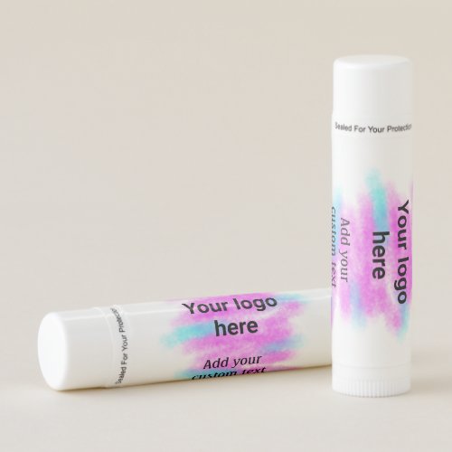 Simple red pi watercolor add your logo custom text lip balm