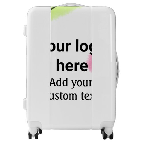 Simple red pi watercolor add your logo custom text luggage