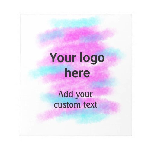Simple red pi watercolor add your logo custom text notepad