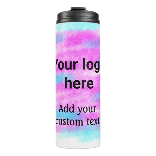 Simple red pi watercolor add your logo custom text thermal tumbler
