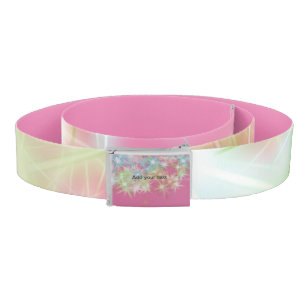 Simple red pink glittersparkle stars add your text belt