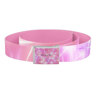 Simple red pink glittersparkle stars add your text belt