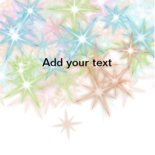 Simple red pink glittersparkle stars add your text cutout