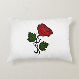 Simple Red Roses Accent Pillow