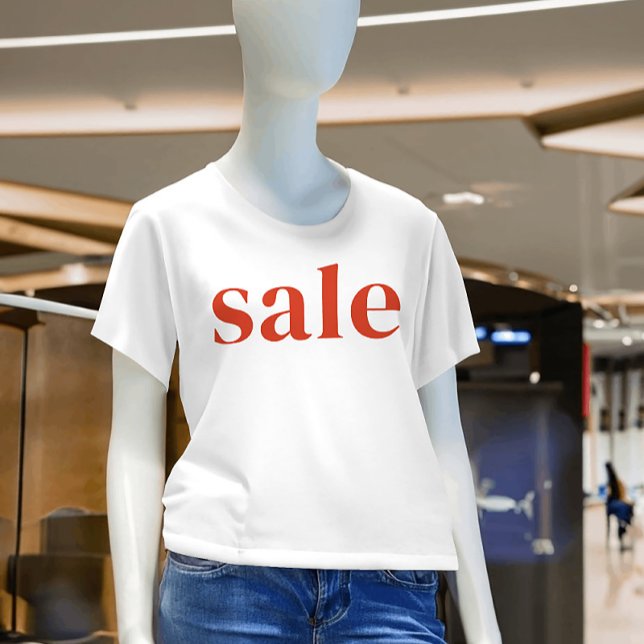 Simple Red SALE Store Discount Promo T-Shirt (Simple Red SALE Store Discount Promo T-Shirt)