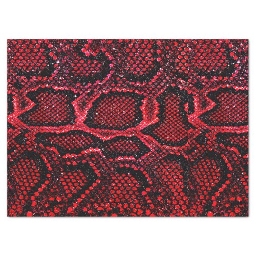 simple red snake scale pattern tissue paper