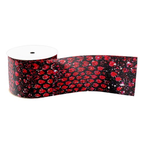 simple red snake skin pattern grosgrain ribbon