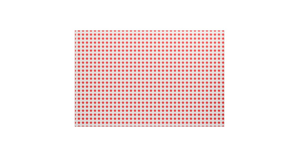 Simple Red Star Pattern Fabric | Zazzle