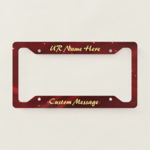 Simple Red Stars in Sky -  Licence Plate Frame