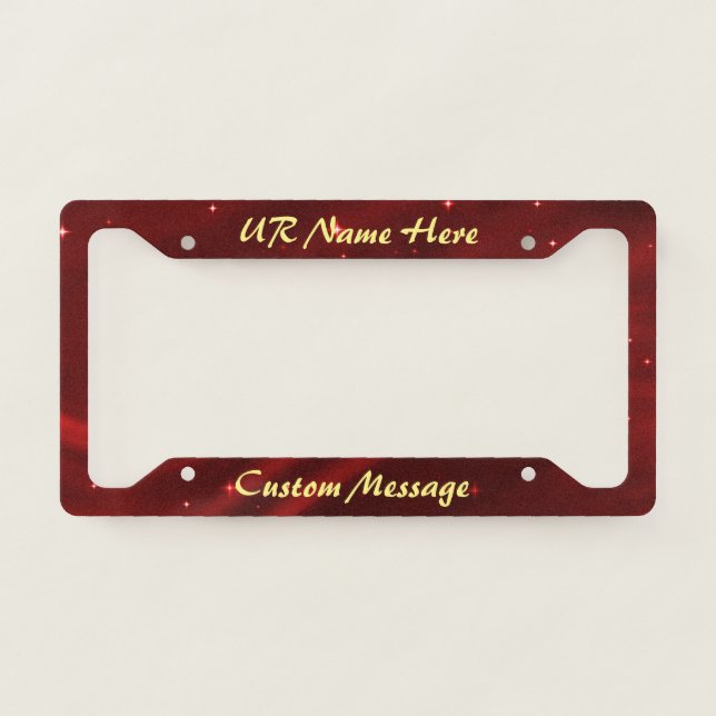 Simple Red Stars in Sky -  Licence Plate Frame (Front)