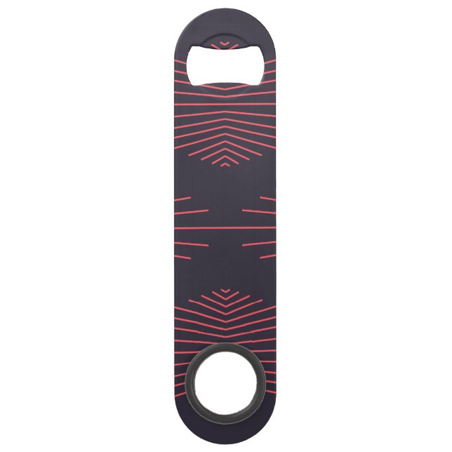 Simple, red, traditional pattern with lines bar key (Front)