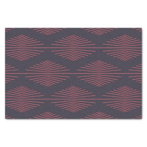 Simple red traditional pattern with lines tissue paper