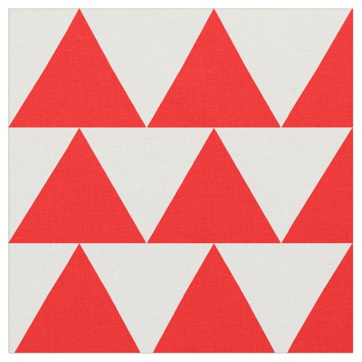 Simple Red Triangle Pattern Fabric