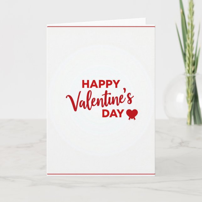 Simple Red Valentines Card (Front)