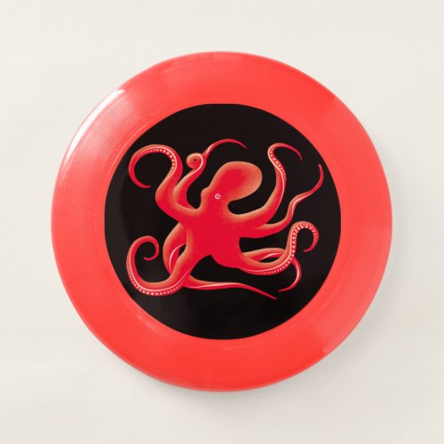 Simple Red Vector Art Octopus Silhouette Wham_O Frisbee