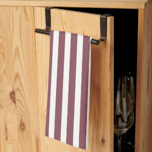 simple red vertical stripes kitchen towel