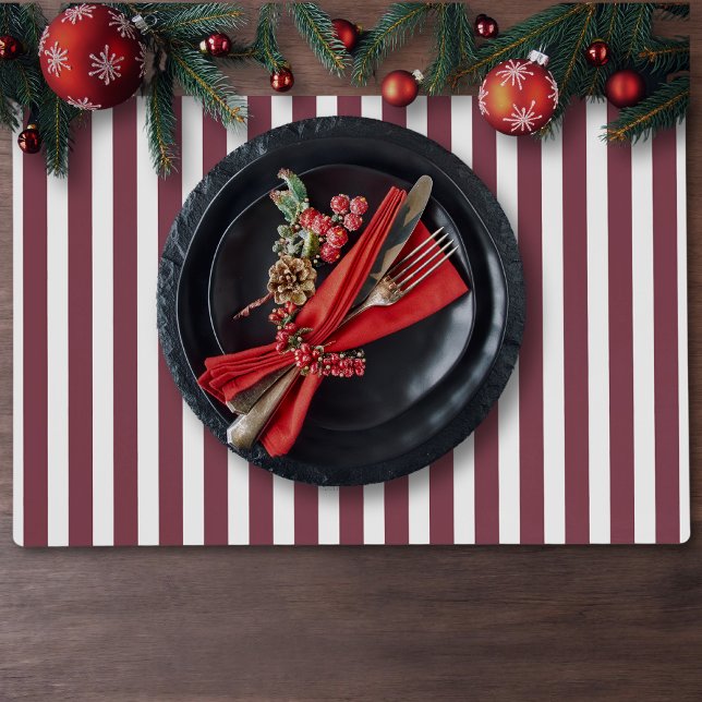 simple red vertical stripes placemat (Creator Uploaded)