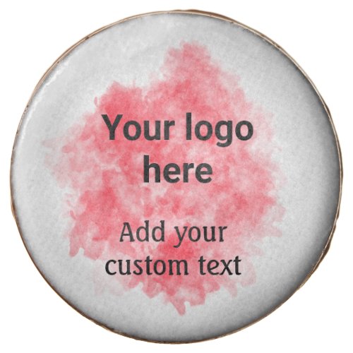 Simple red watercolor add your logo custom text mi chocolate covered oreo