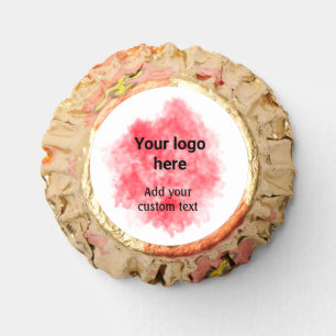 Simple red watercolor add your logo custom text mi reese's peanut butter cups