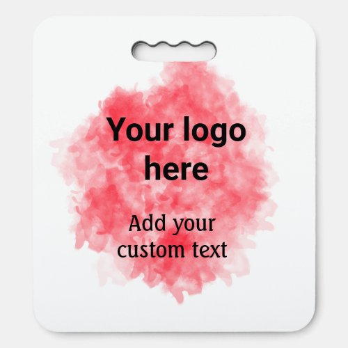 Simple red watercolor add your logo custom text mi seat cushion