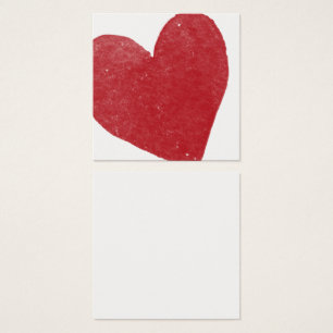 Simple, Red, Watercolor Heart 02 Note Cards