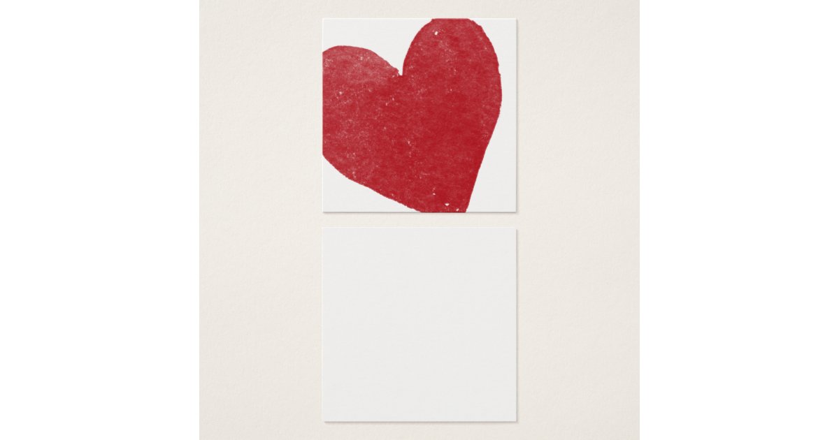 Red Heart Note Card Simple, Red, Watercolor Heart 02 Note Cards | Zazzle