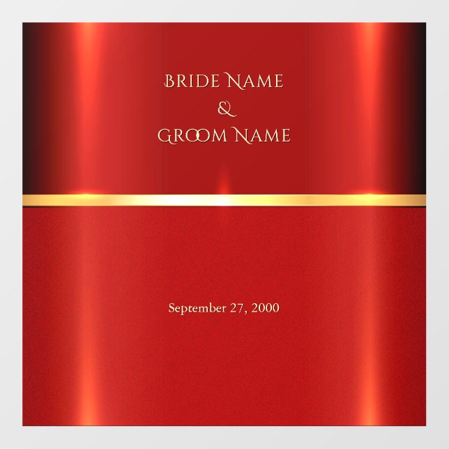 Simple Red Wedding Floor Decal (Front)