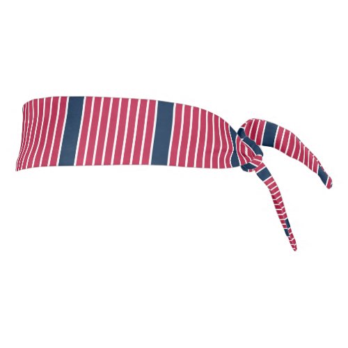 Simple Red White and Blue Stipes Tie Headband