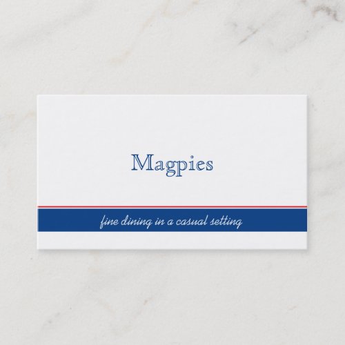 Simple Red, White, Navy Stripe Business Cards