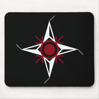 Black Background With Red Stars Office Products Supplies Zazzle Simple Red White North Star On Black Background Mouse Pad