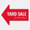 Simple Red & White Yard Sale Directional Arrow 