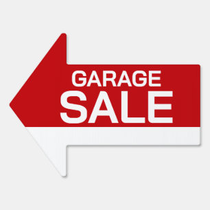 Simple Red & White Yard Sale for lawn or garden Si Sign
