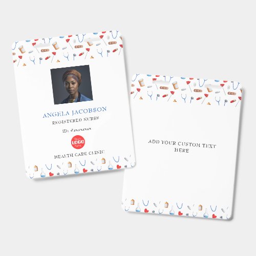 Simple Registered Nurse Healthcare Logo Badge