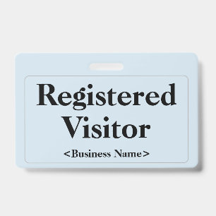 Simple "Registered Visitor" Badge