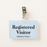 [ Thumbnail: Simple "Registered Visitor" Badge ]